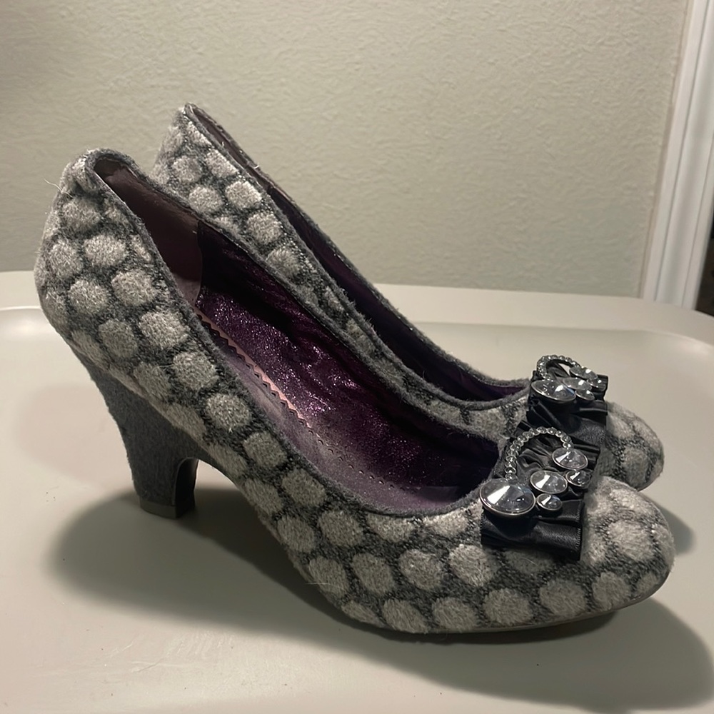 Poetic License Wool Blend Heels Shoes Sz 39 8.5